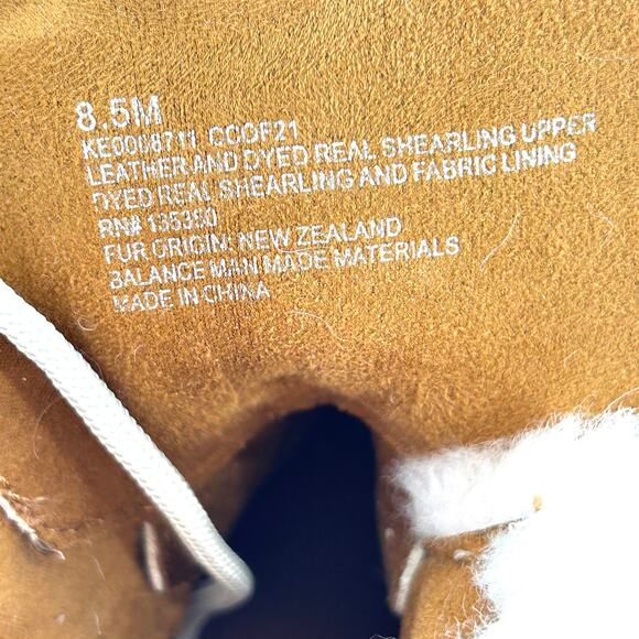 Kork Ease Winslet Ankle Boots 8.5 White NWOT Leather Fur Combat Lace Booties - Picture 5 of 10